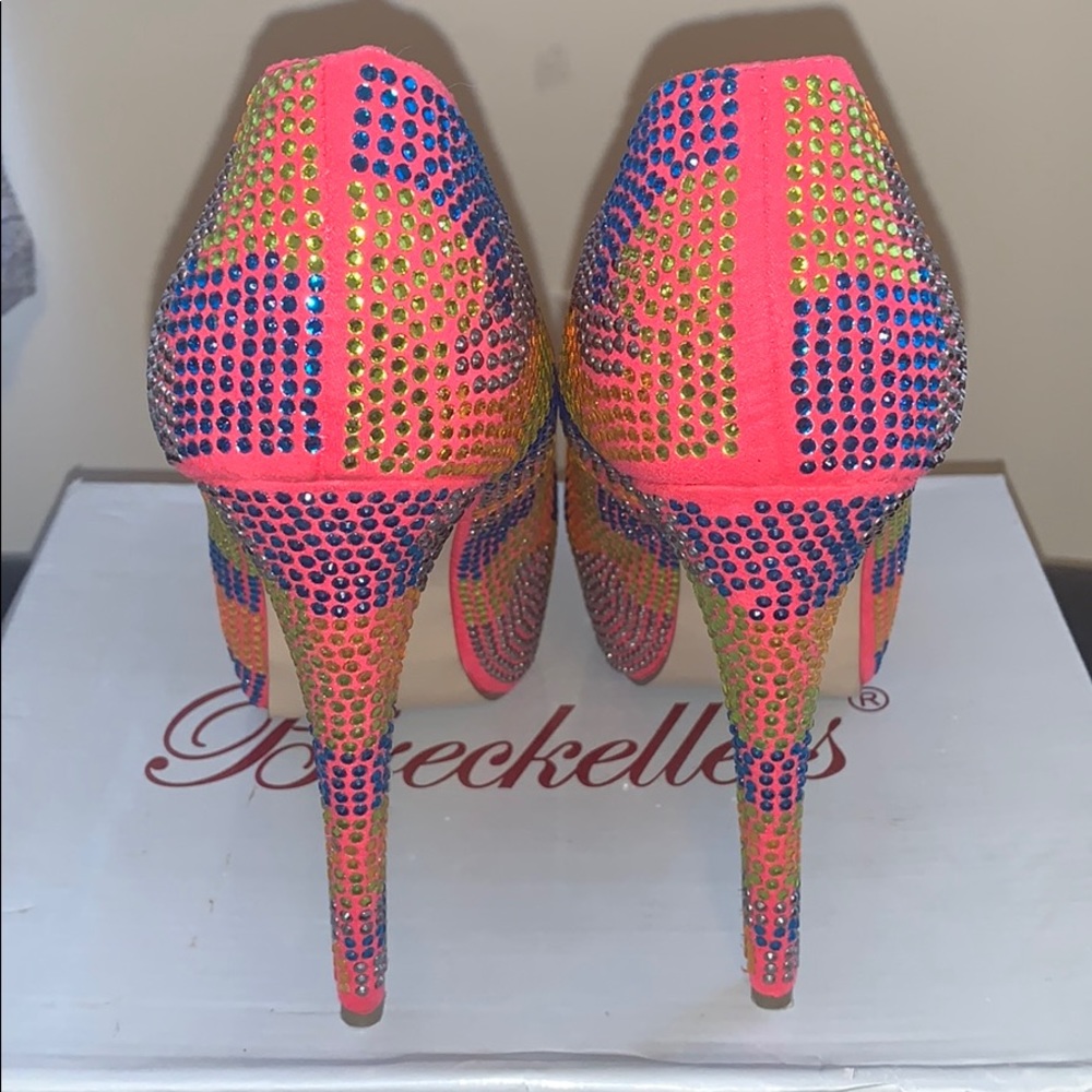 Multi-Colored Dazzled Platform Heels - image 3